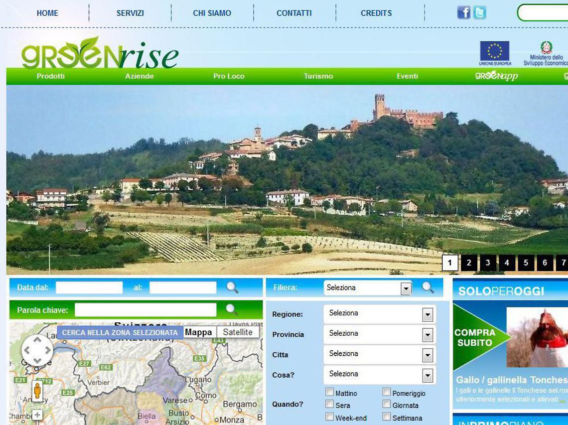 Cortanze presenta GreenRise<br/>vetrina on line per imprese ed eventi