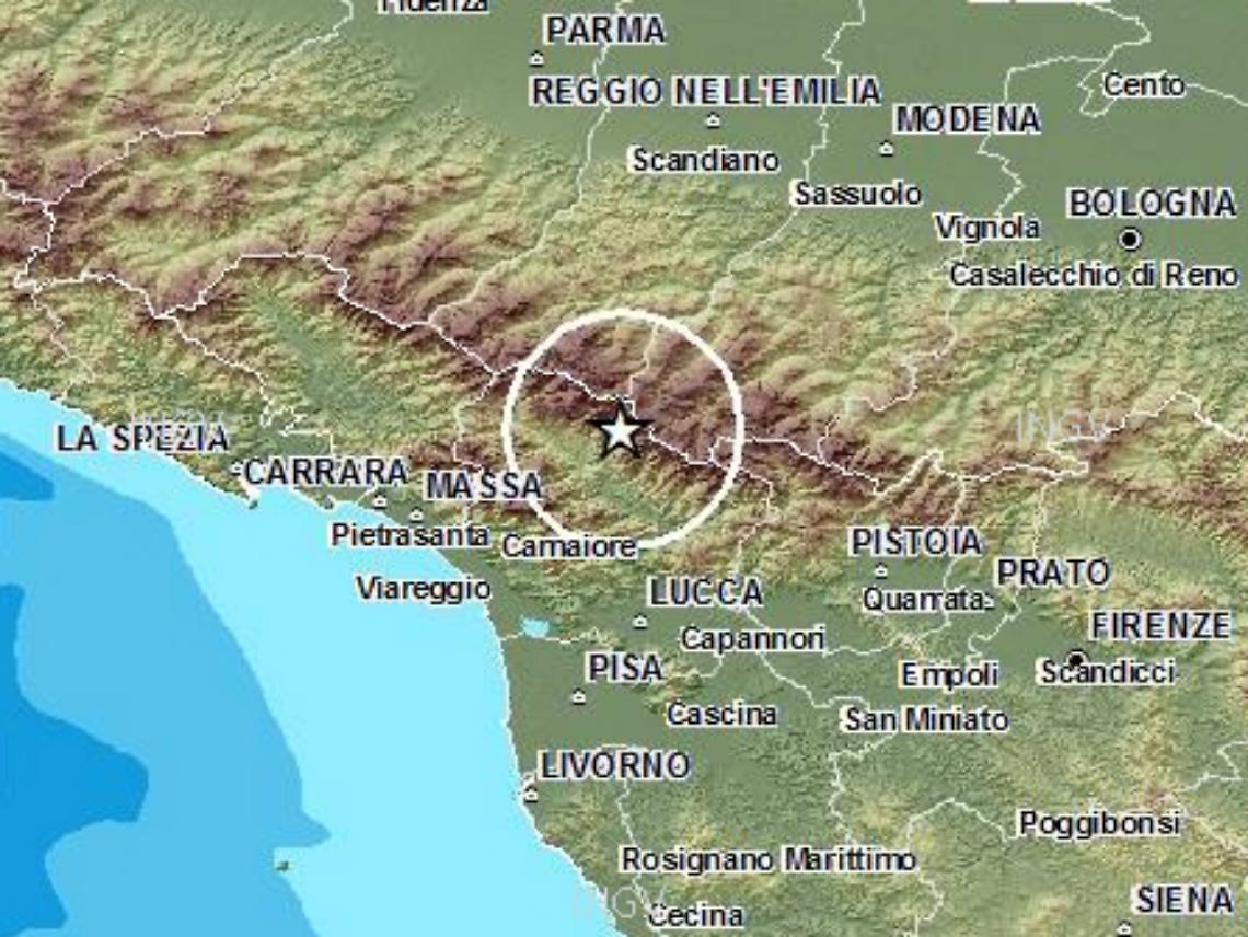 Il sisma in Toscana avvertito anche ad Asti