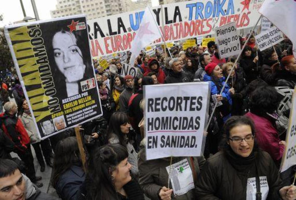 Spagna/ Migliaia a Madrid manifestano contro "l'Ue dei mercati"