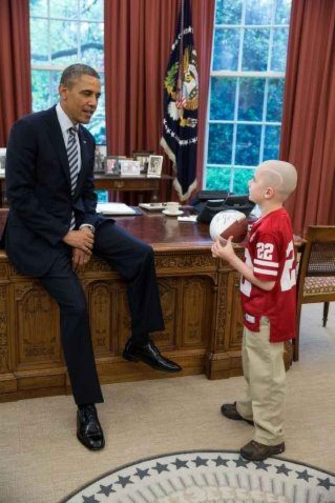Usa/ Obama riceve Jack, 7 anni, piccola 'star' del rugby