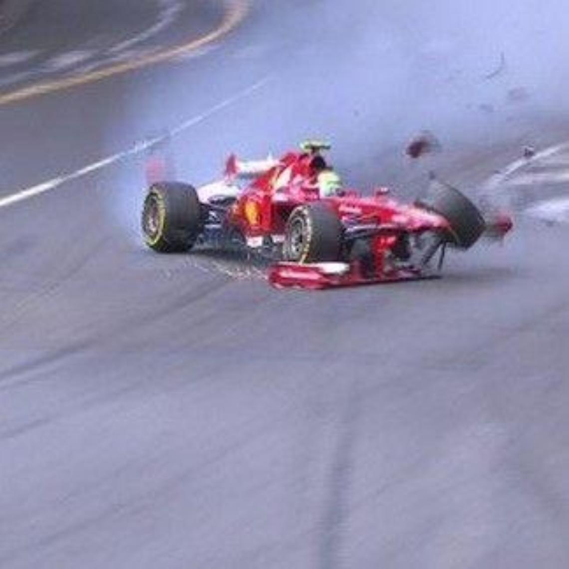 F1/ Gp Monaco, schianto di Felipe Massa nelle terze libere