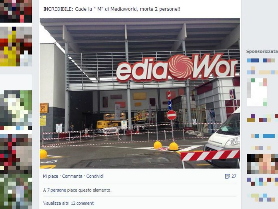 Su facebook la bufala della lettera assassina<br/>Il Borgo: non &egrave; un'iniziativa di marketing