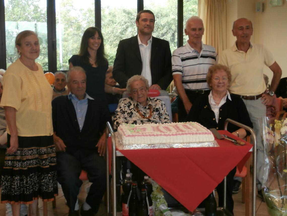 Tersilla Fenoli neo centenaria<br/>e patriarca dell'astigiano