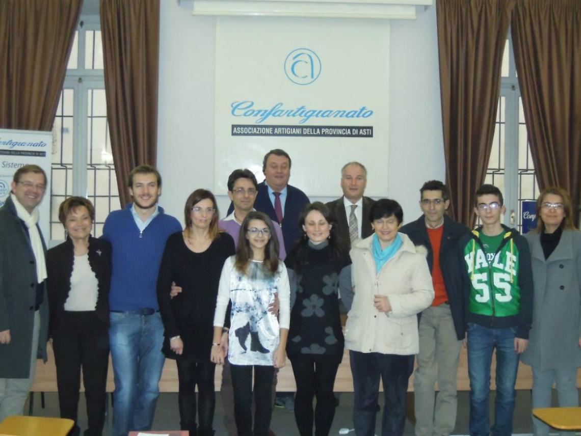 Gli studenti premiati da Confartigianato