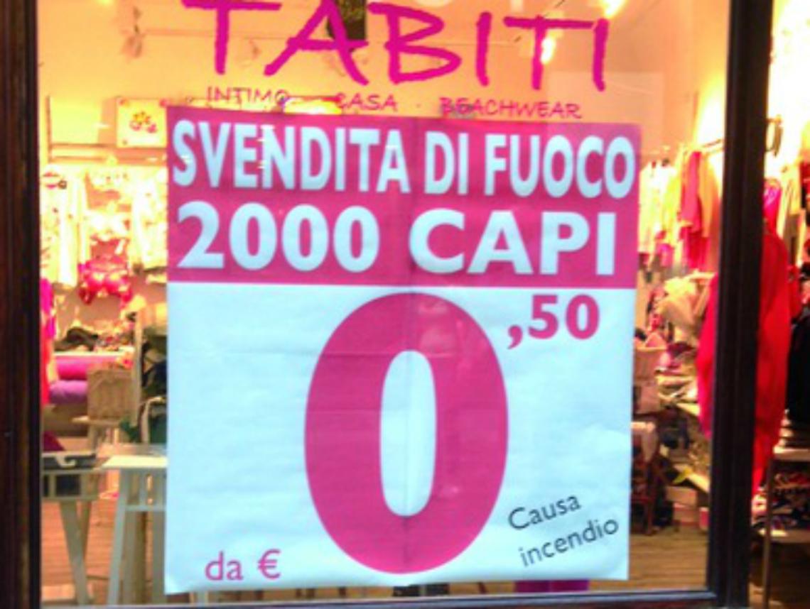 Duemila capi a partire da 50 centesimi<br/>Lo sconto eccezionale di "Tabiti"