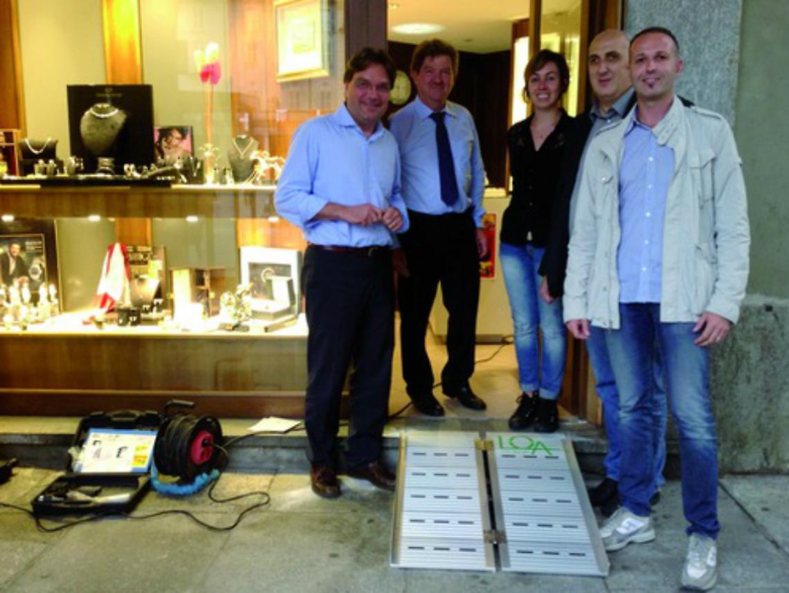 Ecco le pedane per i negozi accessibili