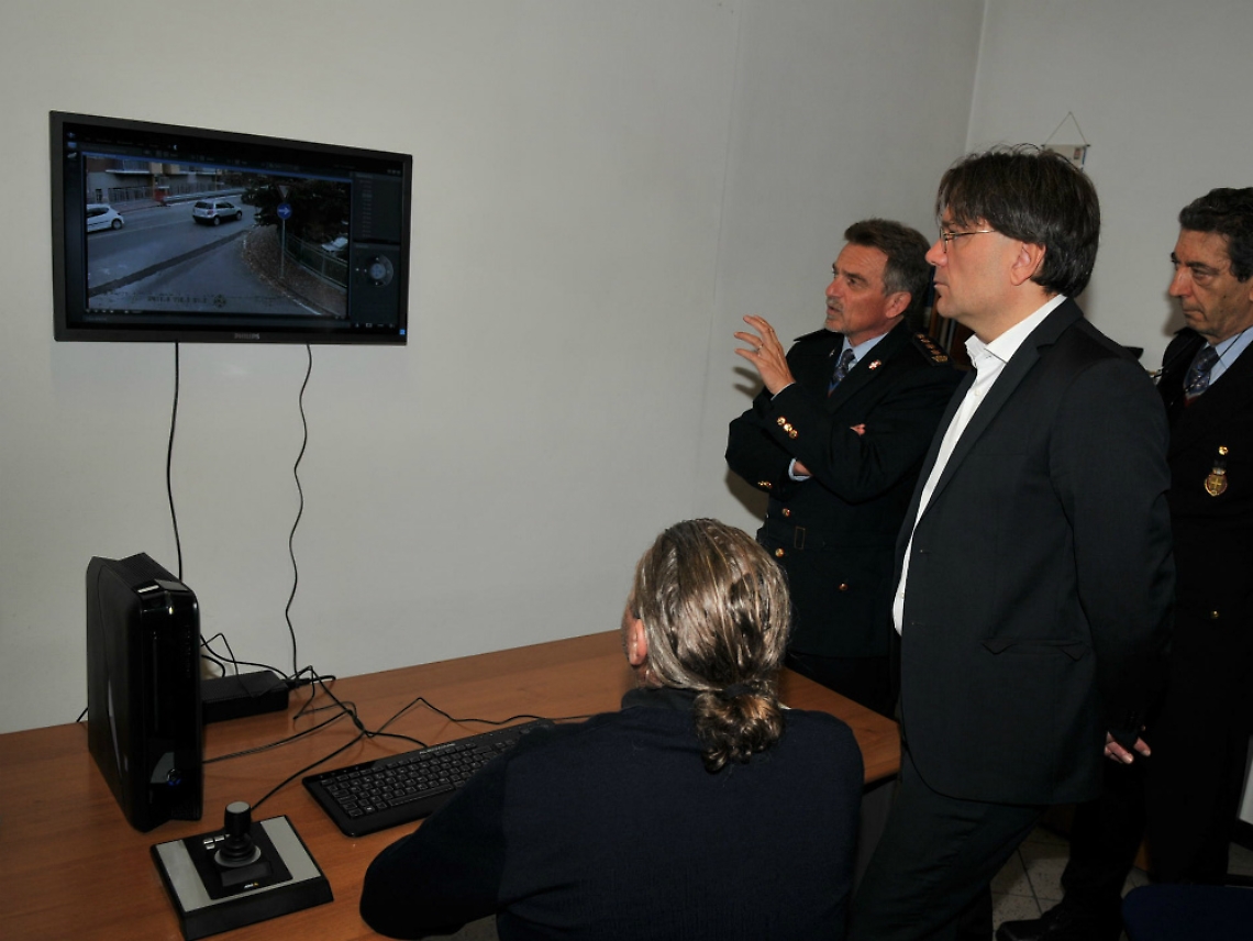 Attive 21 nuove telecamere di sicurezza<br/>"Occhi intelligenti" grazie ai fondi Pisu