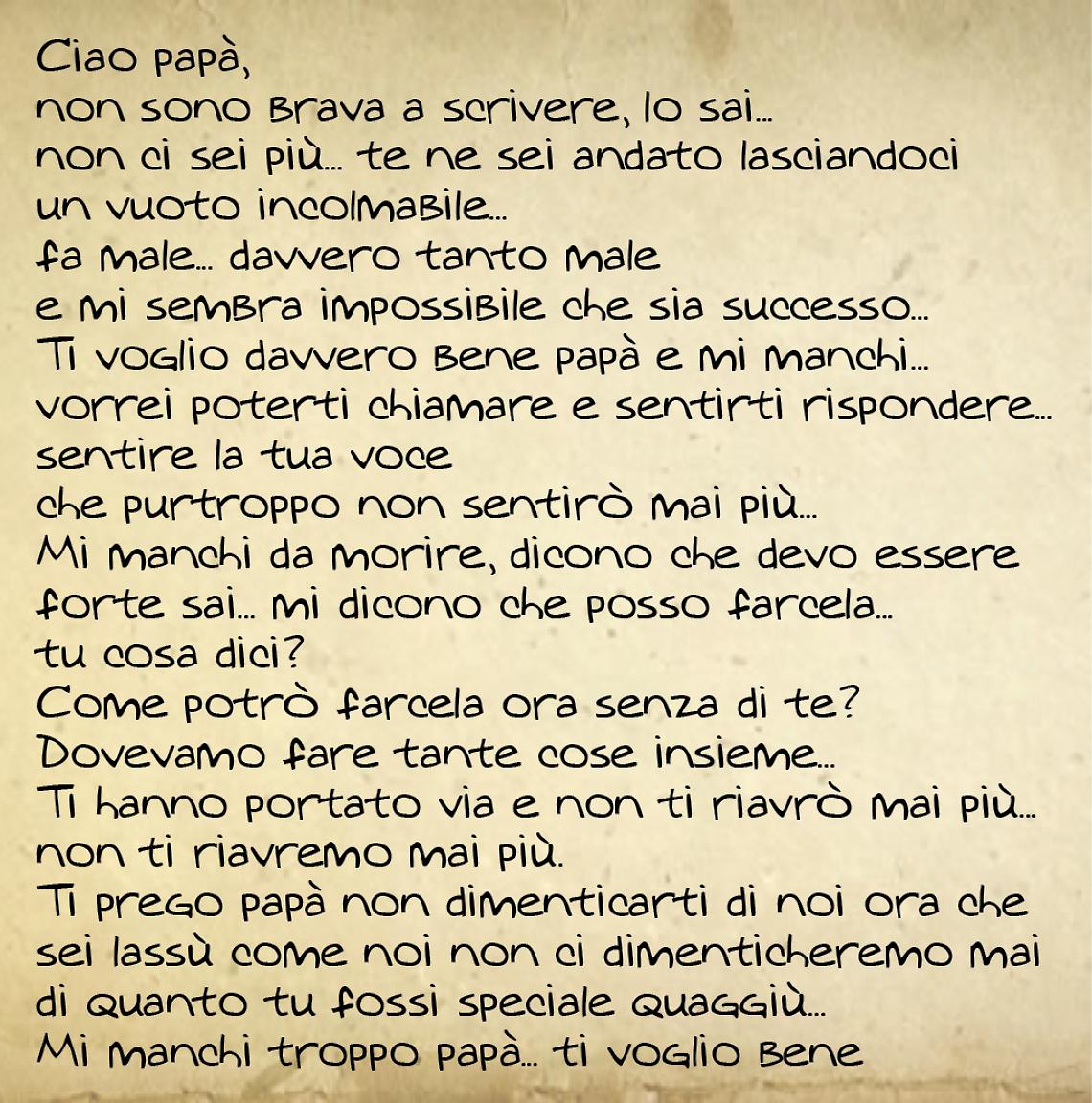 Il commovente addio di Nicole