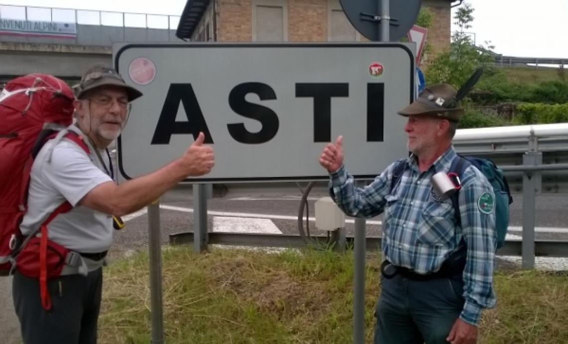 Arrivati a piedi per l'Adunata