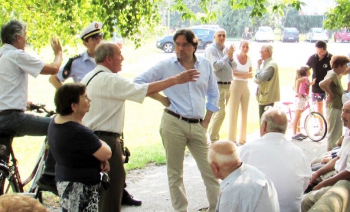 Il sindaco al parco del Lungo Borbore