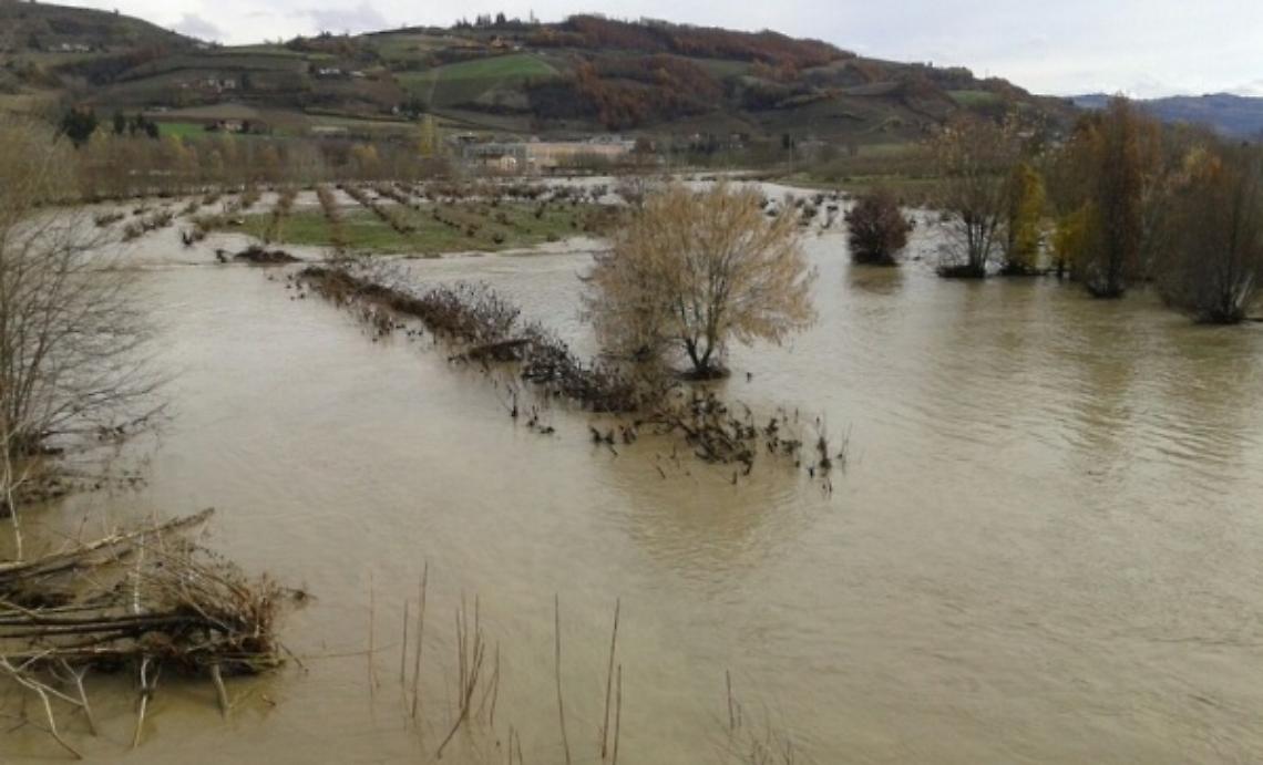 Alluvione del Bormida: Bubbio allagato