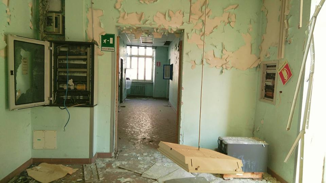 L'ex ospedale di Asti in stato di abbandono