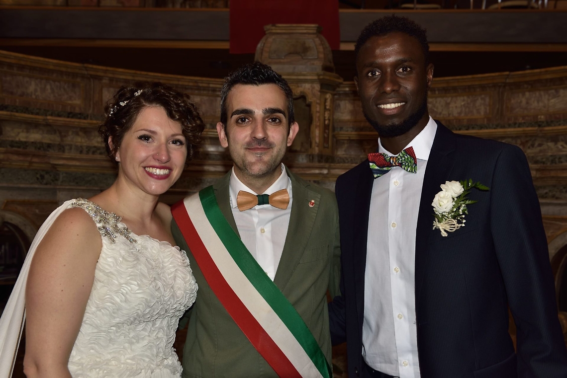 ROBERTA MARGARI e OSUMAN FANNEH con STEFANO TRUCCO