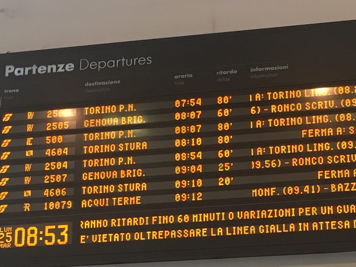 treni ritardo