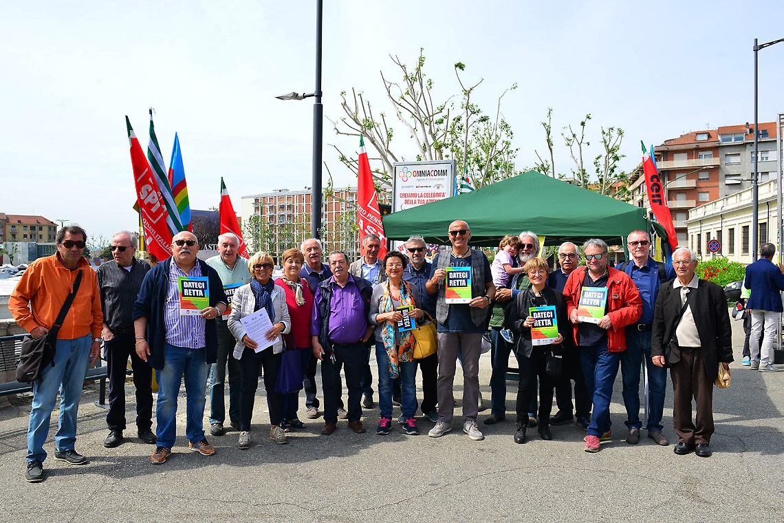 Sindacati pensionati presidio maggio 2019