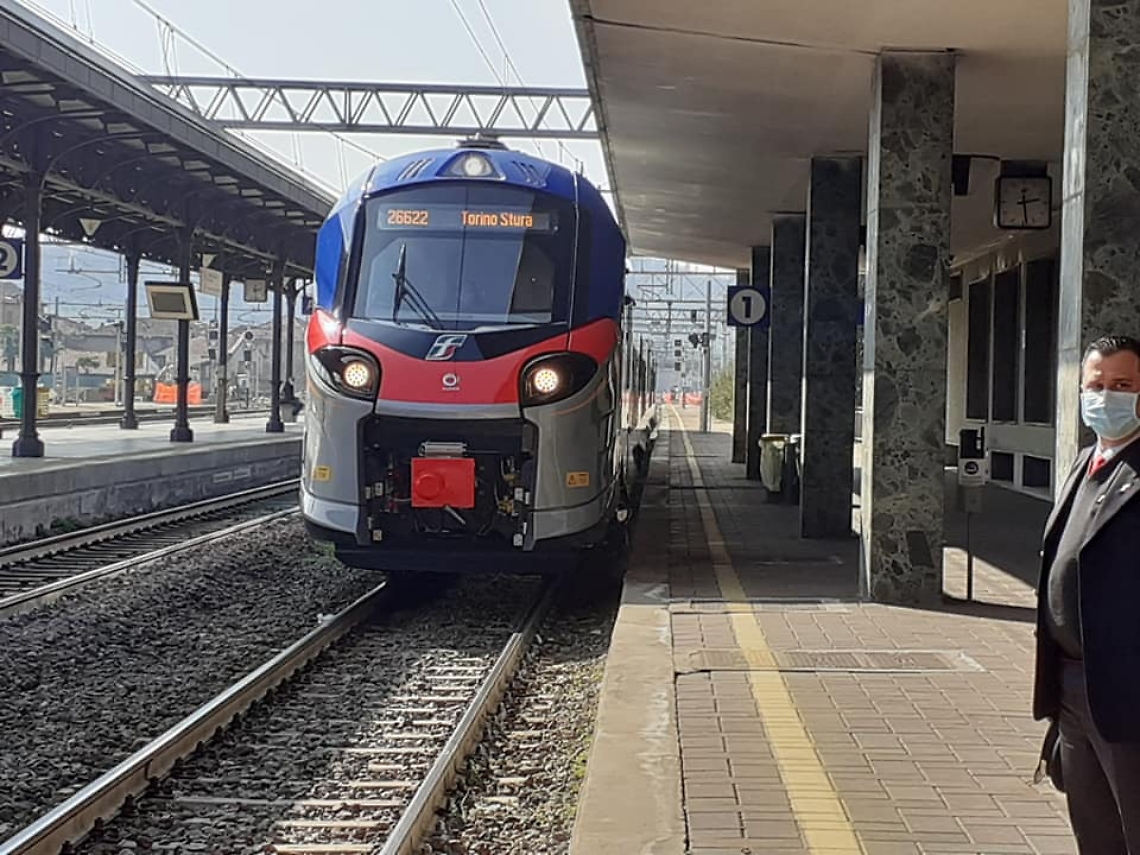 Presentazione alla stazione di Asti dei nuovi treni regionali Pop