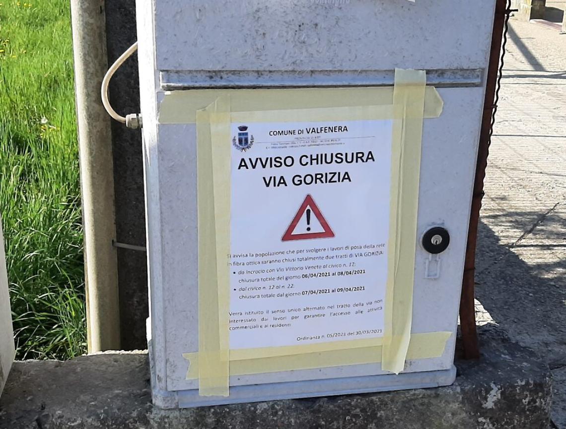 Chiusura via Gorizia