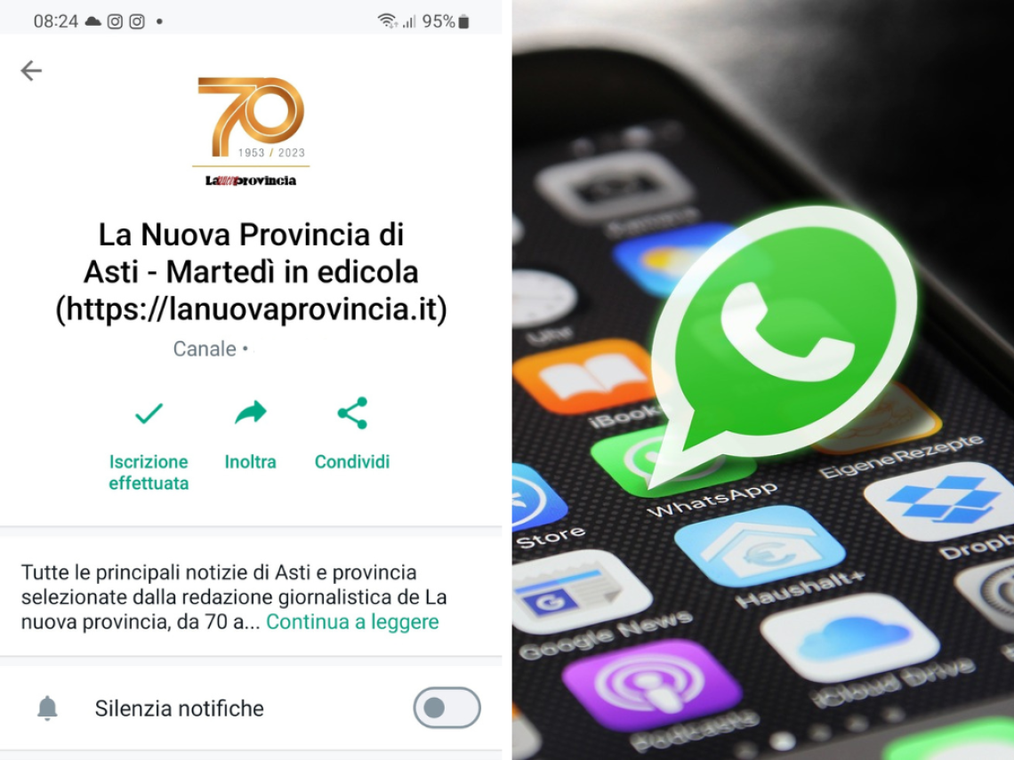 Canale WhatsApp La Nuova Provincia di Asti
