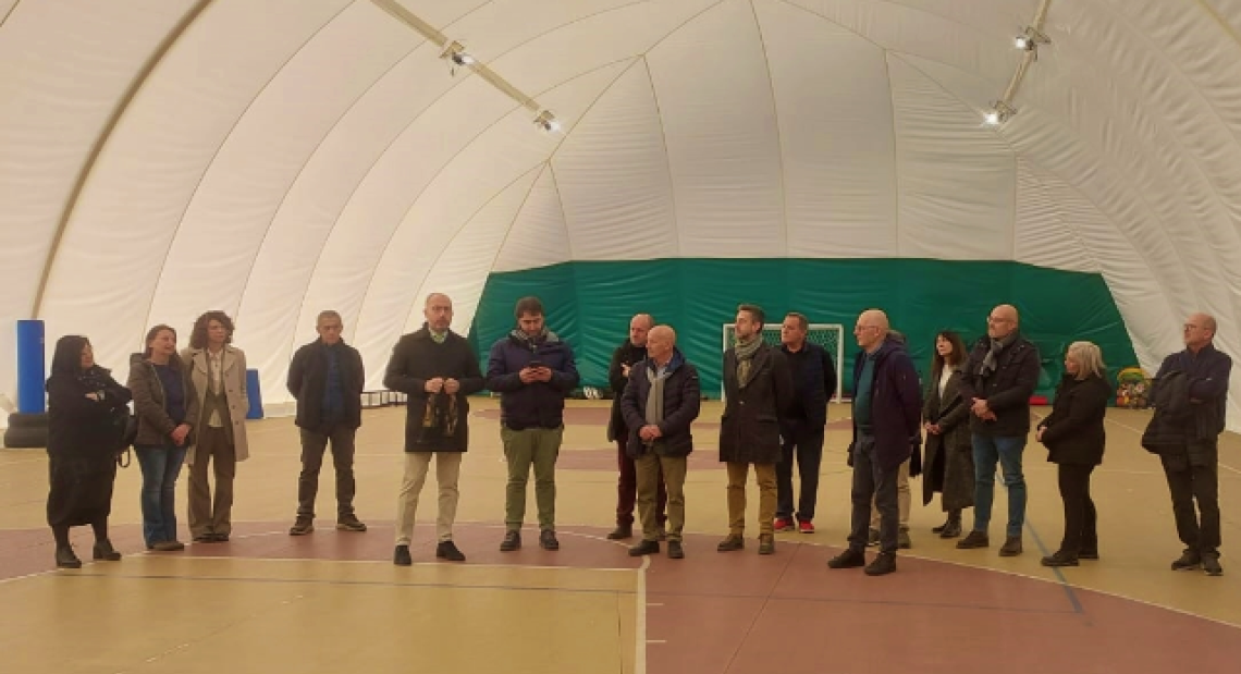 inaugurazione pallone pressostatico castelnuovo don bosco