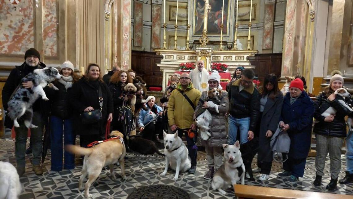 La messa di benedizione degli animali a Santa Caterina