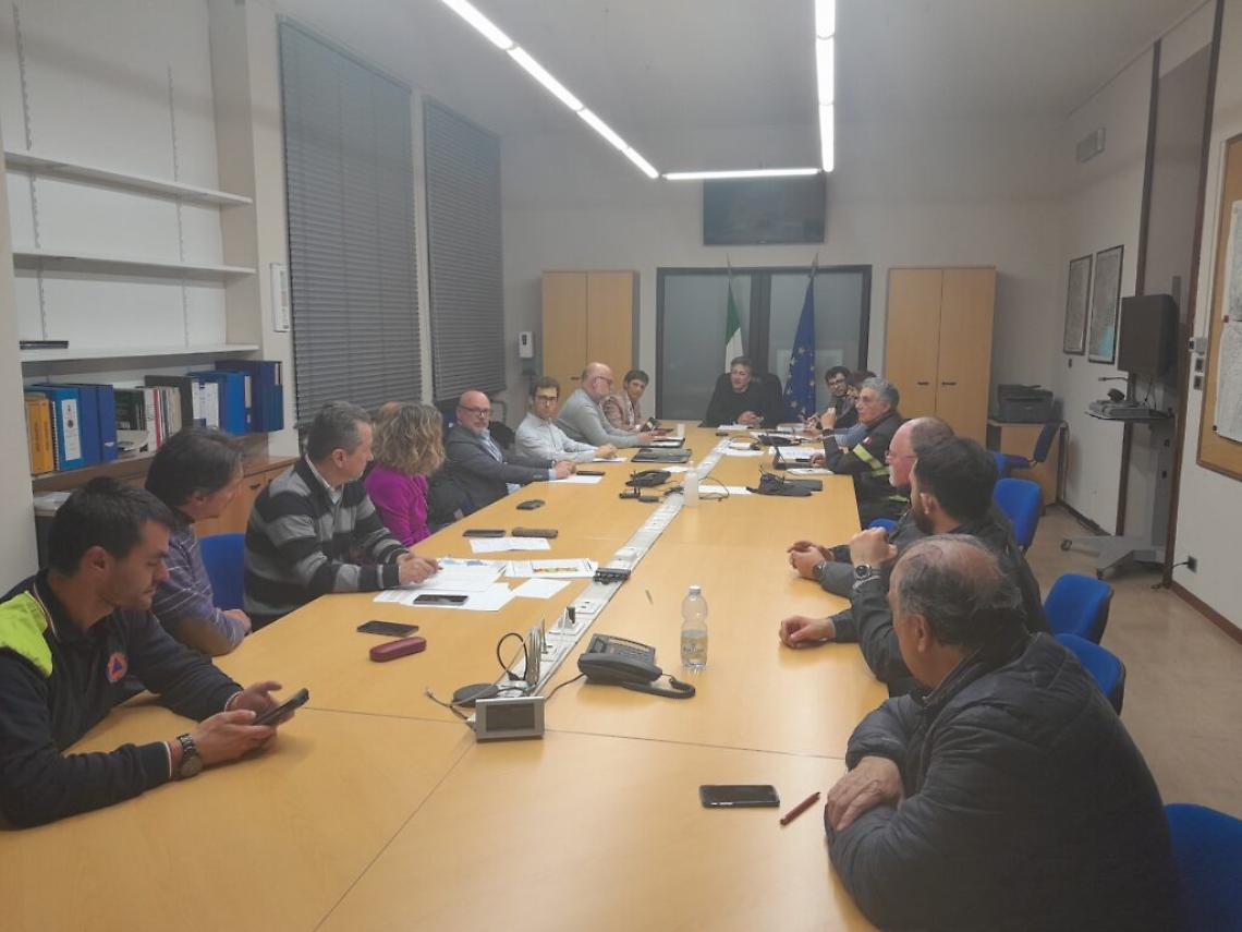 sala operativa della prefettura per il maltempo