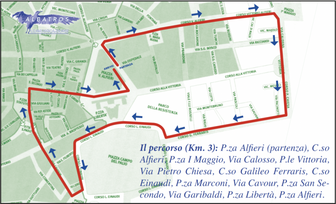 Cartina percorso StraAsti