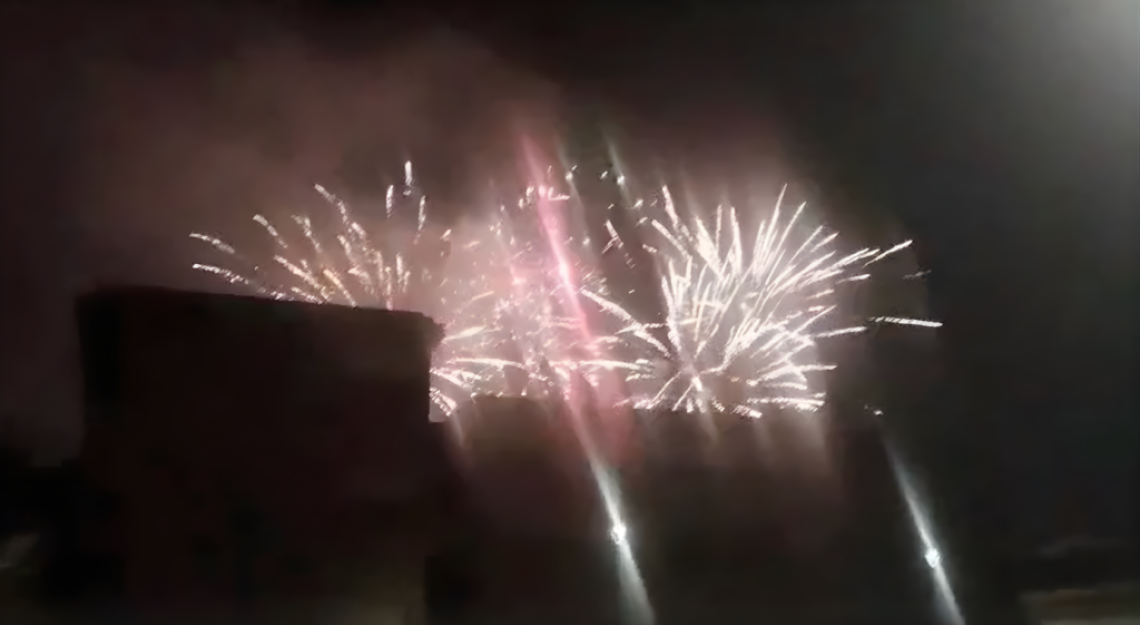 Fuochi d'artificio notturni ad Asti