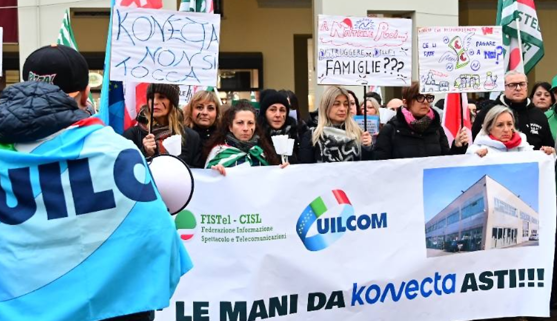 Konecta, il 13 gennaio lavoratori delle sedi piemontesi in sciopero
