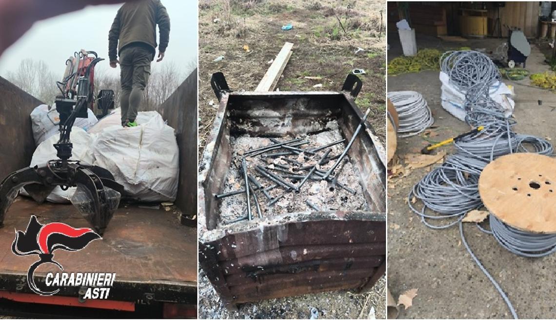 Sequestro rame in strada Borbore dai carabinieri