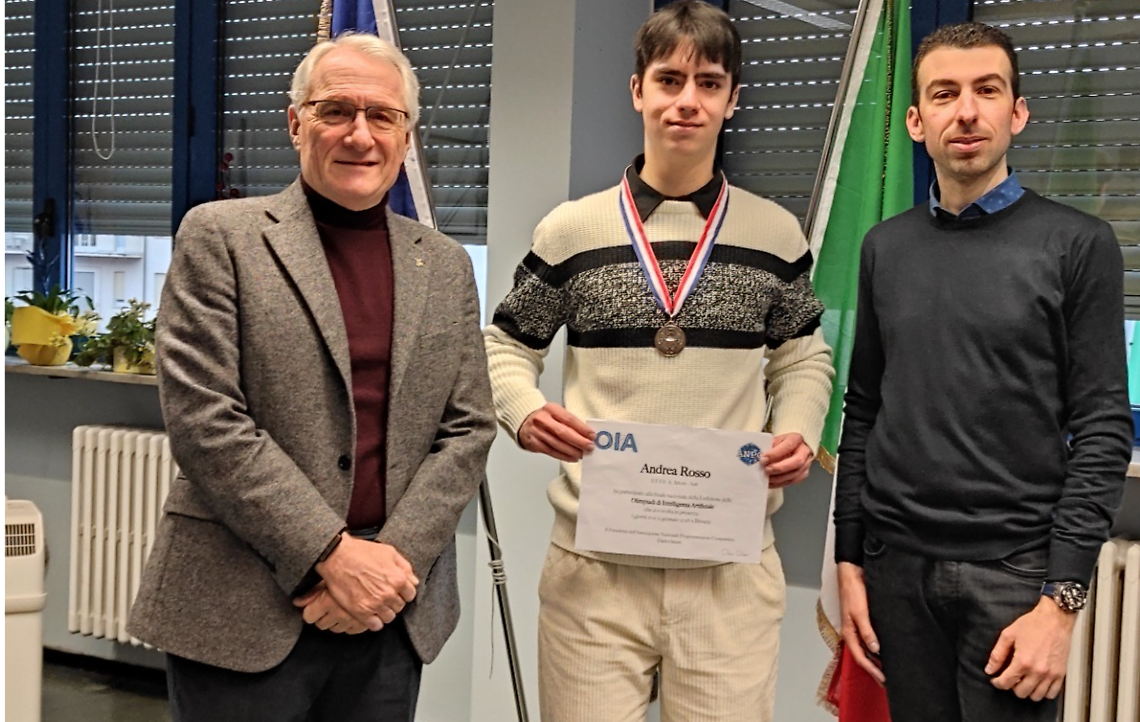 Andrea dell'Artom &egrave; quarto alle prime Olimpiadi italiane di intelligenza artificiale e approda nella squadra nazionale