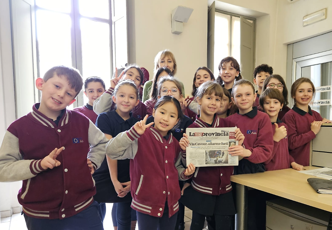 I bambini della scuola Best Asti a lezione di giornalismo
