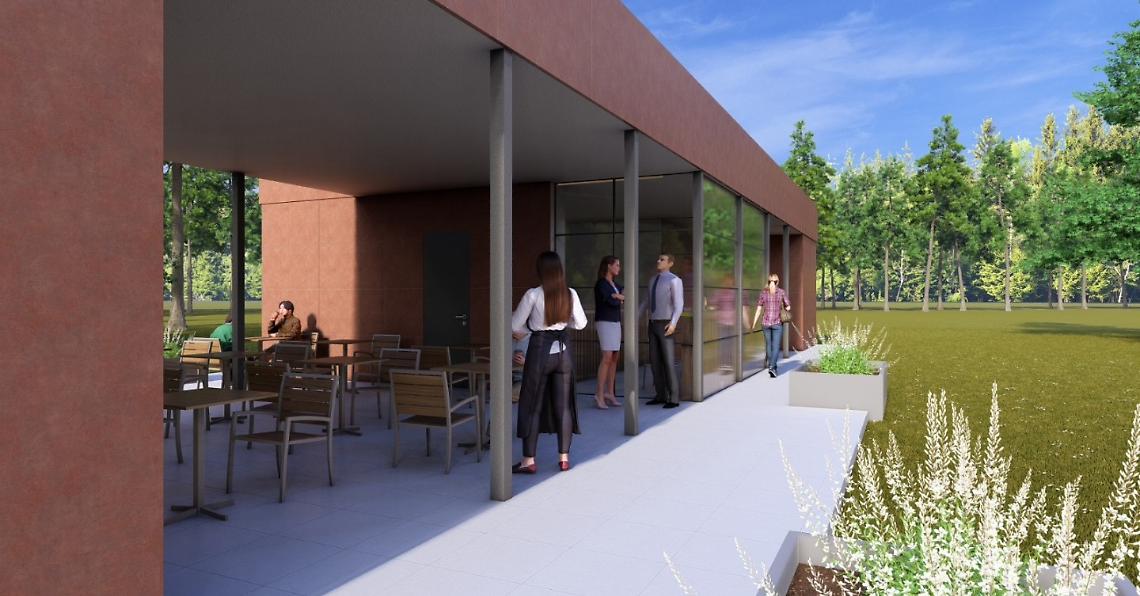 Un nuovo chiosco nel parco del castello