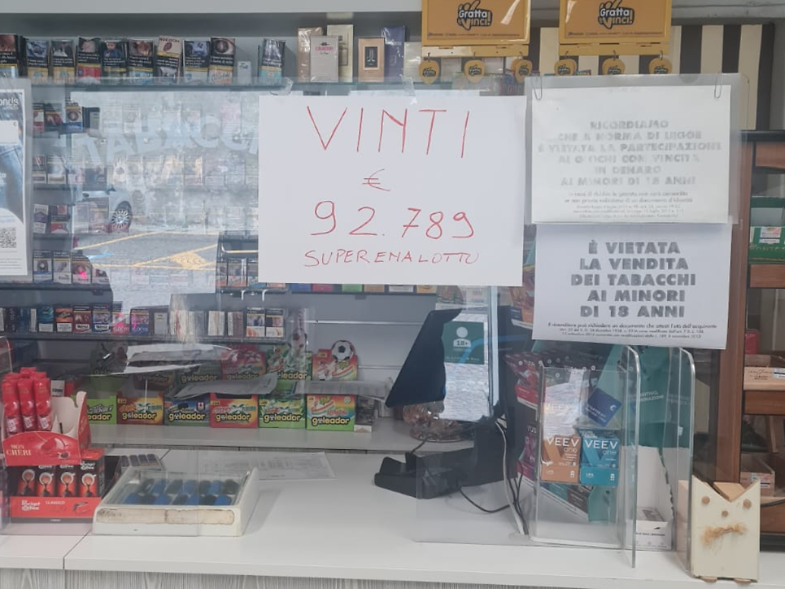 Il Superenalotto bacia l'Astigiano, vinti 92.789 euro con un 5