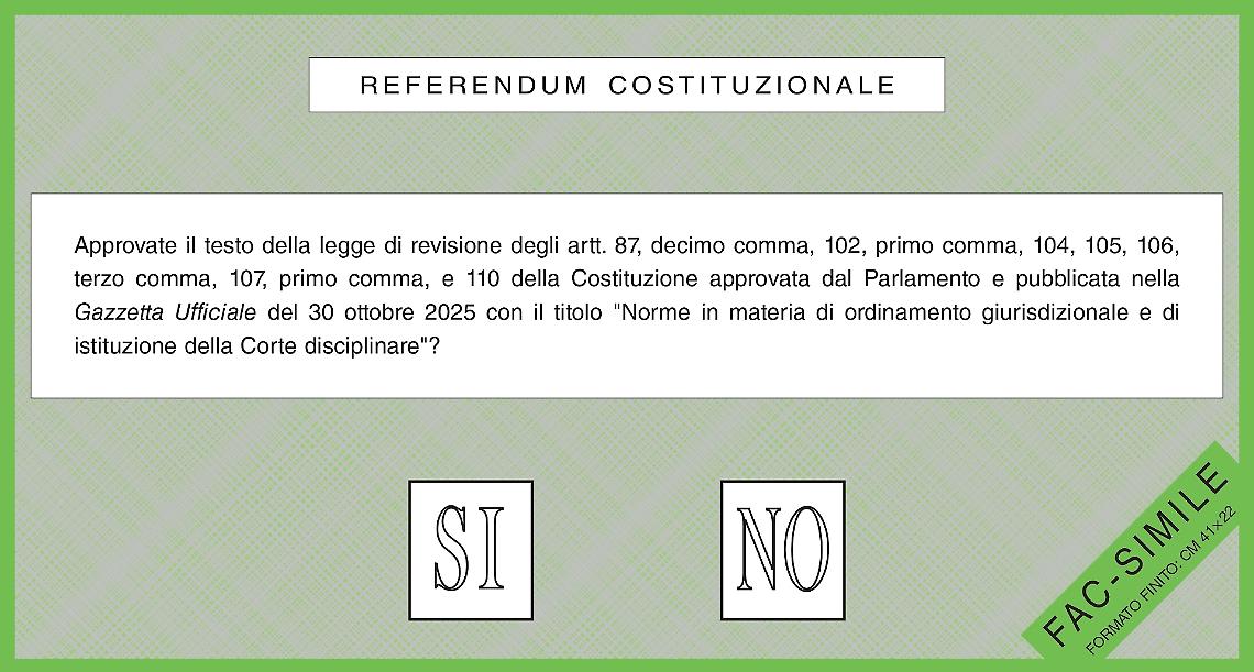 Facsimile scheda Referendum