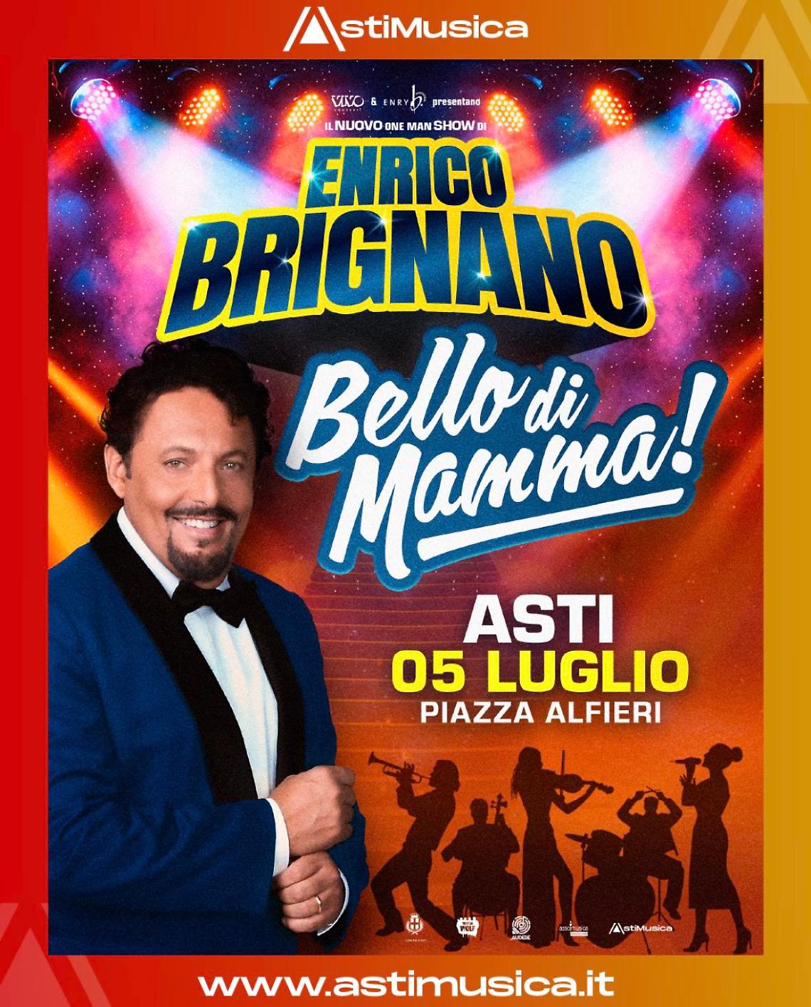 AstiMusica accoglie Enrico Brignano: il 5 luglio risate e riflessioni in Piazza Alfieri