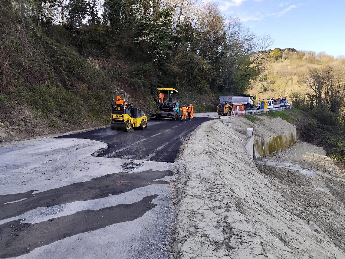 SP 104 Moransengo-Tonengo riaperta dopo la frana