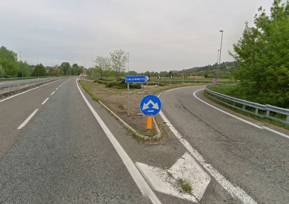 Lo svincolo per Callianetto sulla tangenziale est SS706