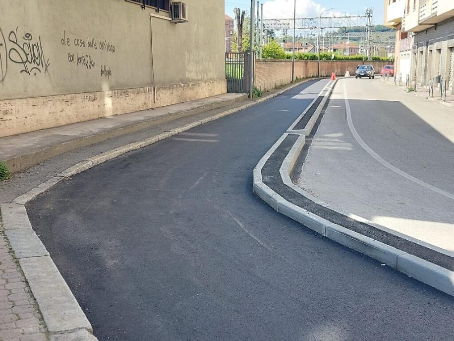 Asfaltata la pista ciclabile di corso Gramsci7