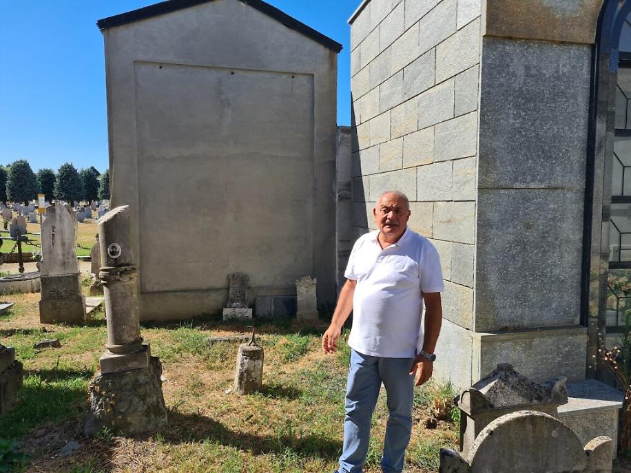 Piero Ferrero sopralluogo cimitero di asti