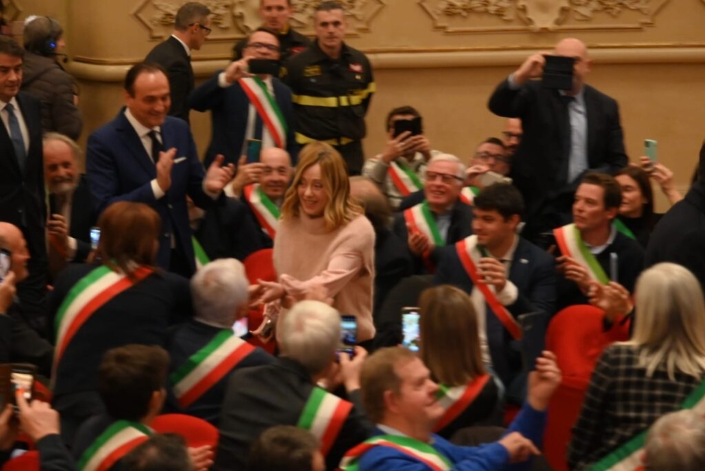 Giorgia Meloni al Teatro Alfieri