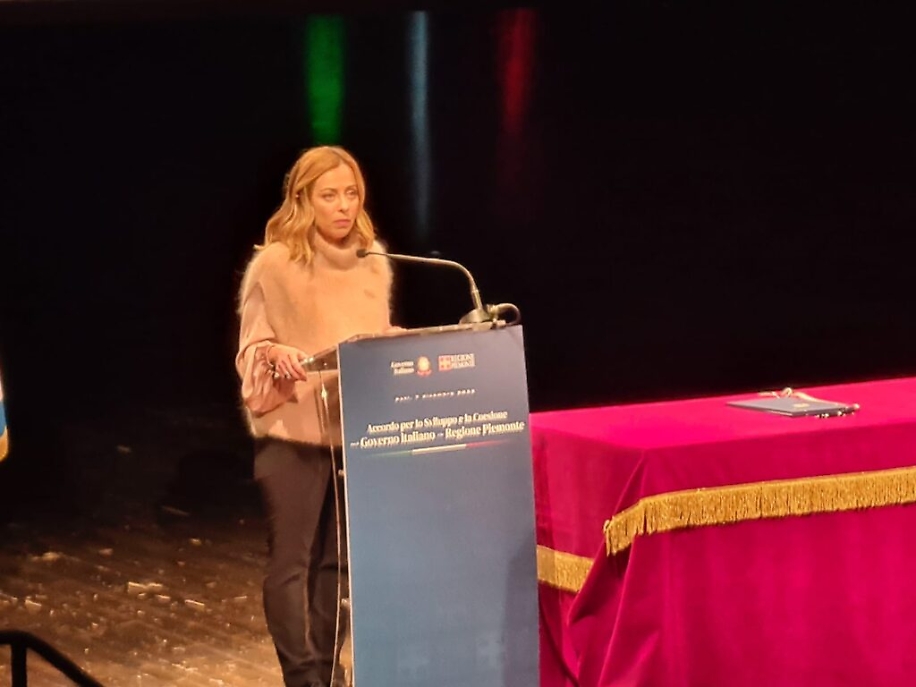 Giorgia Meloni al Teatro Alfieri