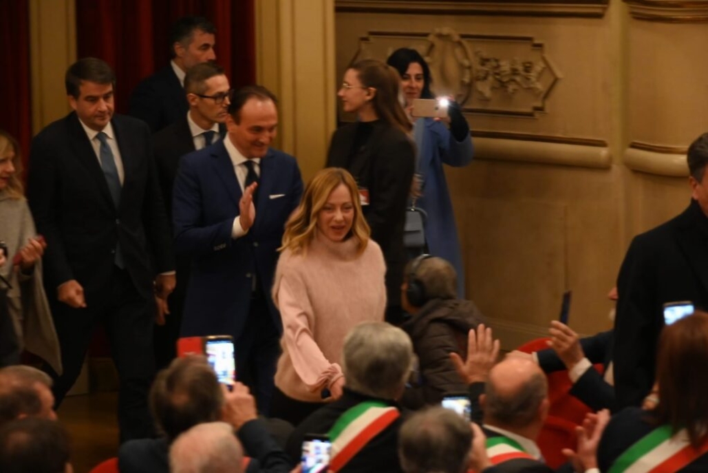 Giorgia Meloni al Teatro Alfieri