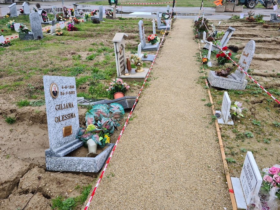 Tombe affossate cimitero di Asti risultato