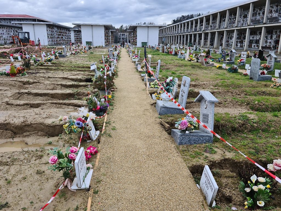 Tombe affossate cimitero di Asti risultato