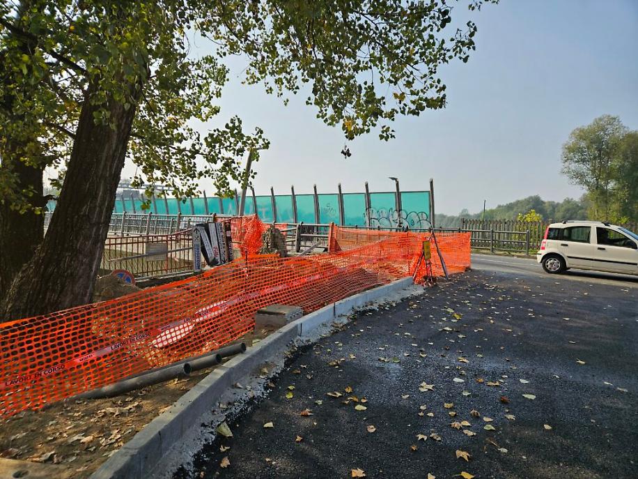 Lavori rotatoria corso Savona