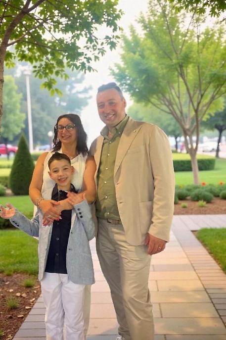 Andrea Clerico la moglie Stefania e il figlio Mirco