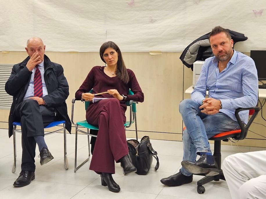 Chiara Appendino all'ospedale di Asti