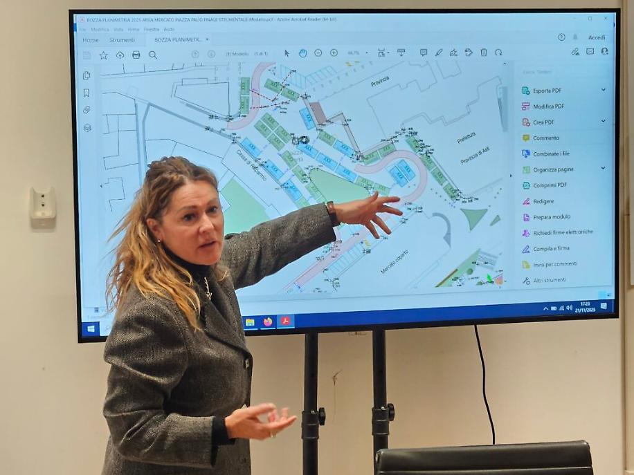 Riunione tra l'assessora al Commercio e gli ambulanti del mercato di Asti