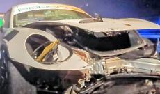 La Porsche guidata da Franco Vacchina, arrestato