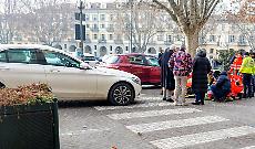 Donna investita in piazza Alfieri